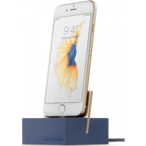 Докстанция Native Union Dock+ Lightning Midnight Blue/Gold (DOCK+-IP-CABLE-MAR)